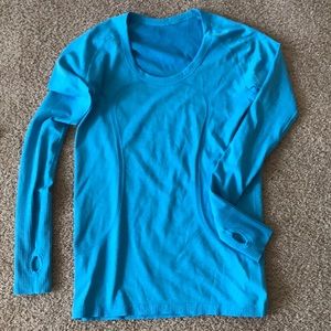 Lululemon long sleeve swiftly tech blue